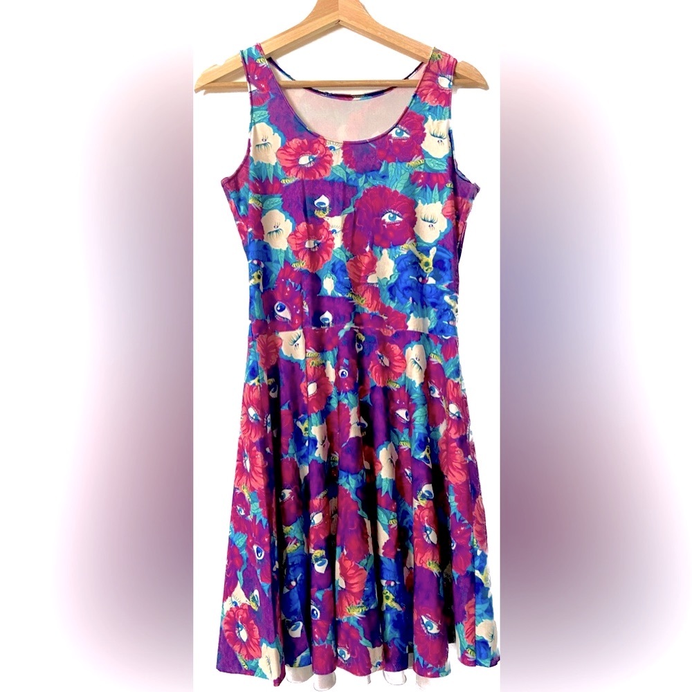 Flowers Have Eyes Skater Dress